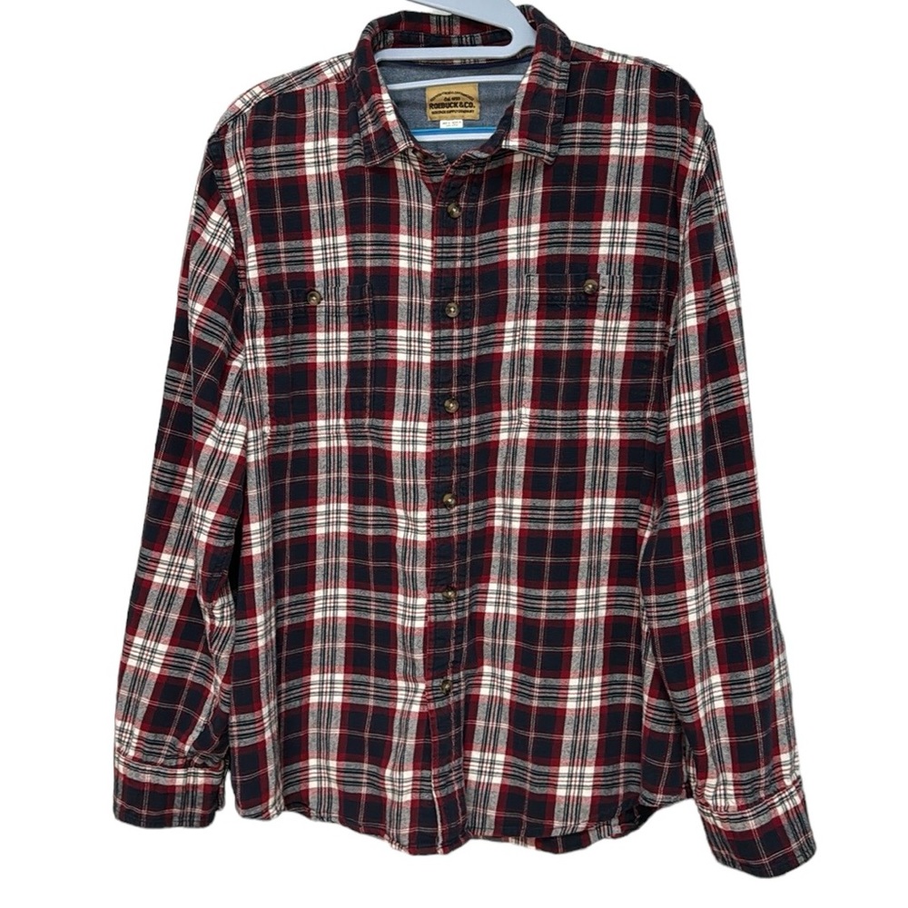 Roebuck & Co. Vintage Heritage Midweight Flannel Plaid 100% Cotton EUC Size XL